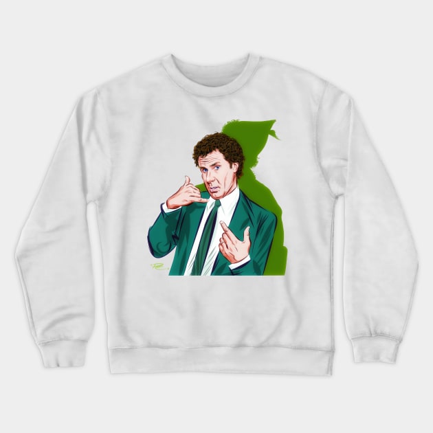 Will Ferrell - An illustration by Paul Cemmick Crewneck Sweatshirt by PLAYDIGITAL2020